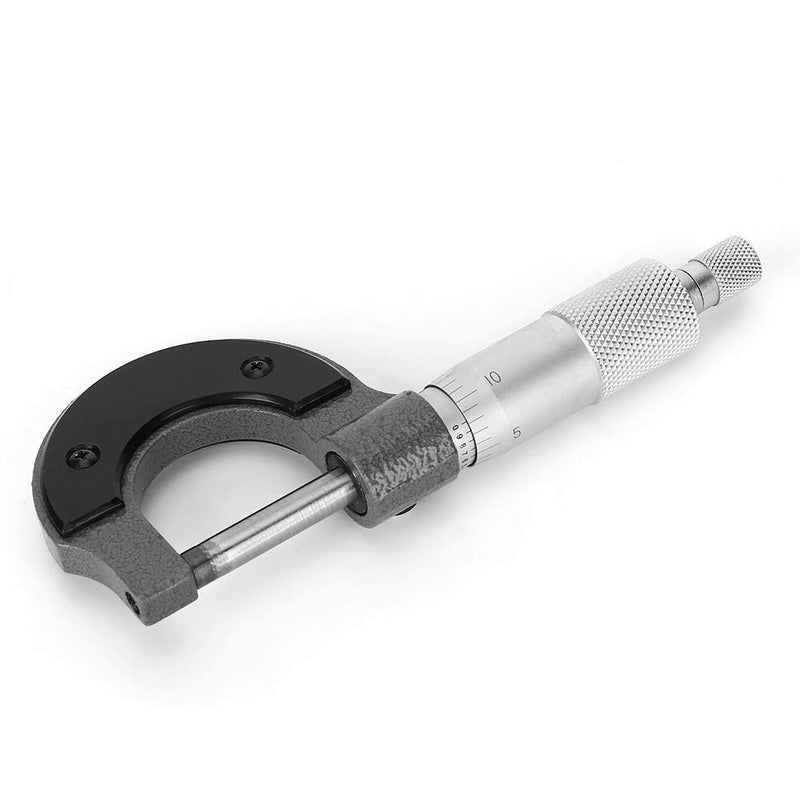 0-1Inch British System Outside Micrometer, 0.0001In Accuracy Micrometer Set with Wrench, Carbon Steel Premium Precision Machinist Tool