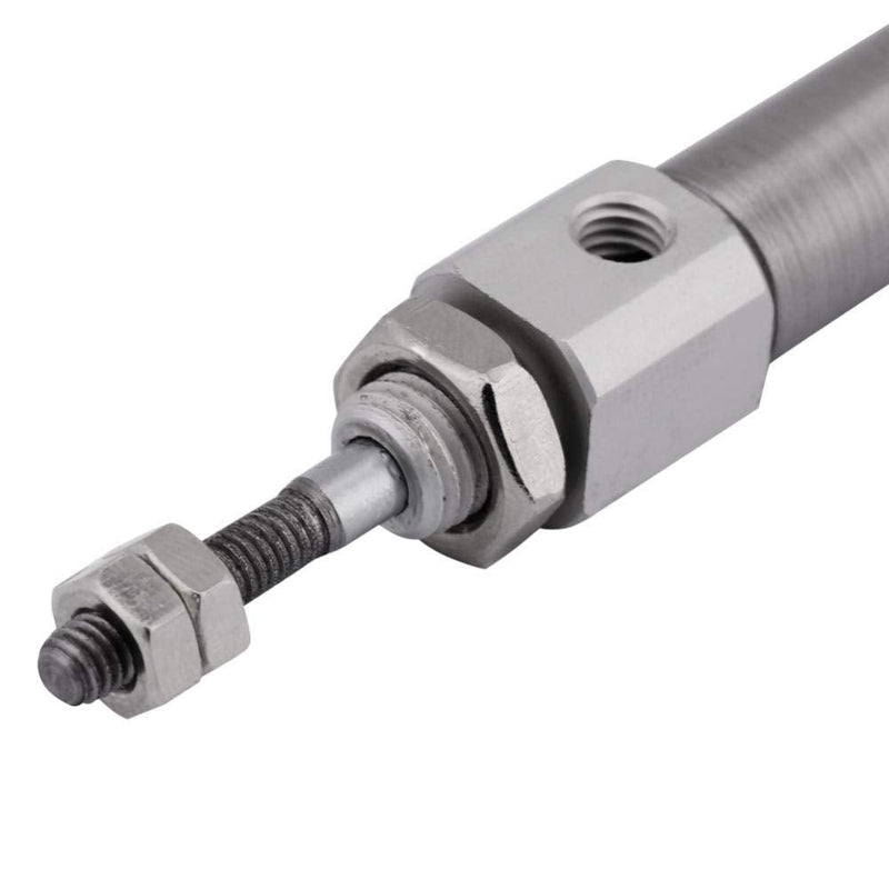 Pneumatic Air Cylinder, Double-Acting Cylinder 10mm Diameter 100mm Stroke Pressure 1Mpa Made of Stainless Steel