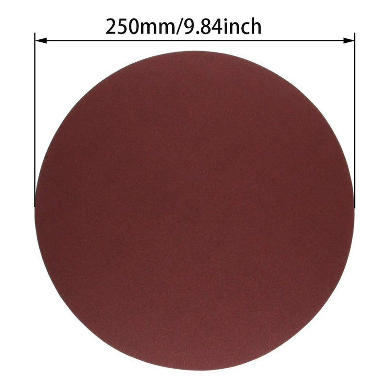 10-inch 250mm 120#/180#/240#/320#/400#/600#/800#/1000#/1500#/2000# Sanding Discs Self Stick Adhesive Back Aluminum Oxide Sandpaper 30pcs, (Bettomshin)