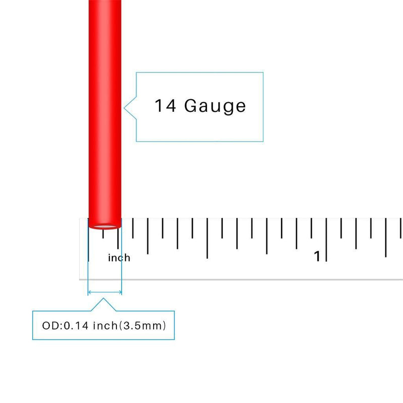 BNTECHGO 14 Gauge Silicone Wire 10 ft red and 10 ft Black Flexible 14 AWG Stranded Copper Wire silicone wire 10ft and 10ft silicone wire red and black