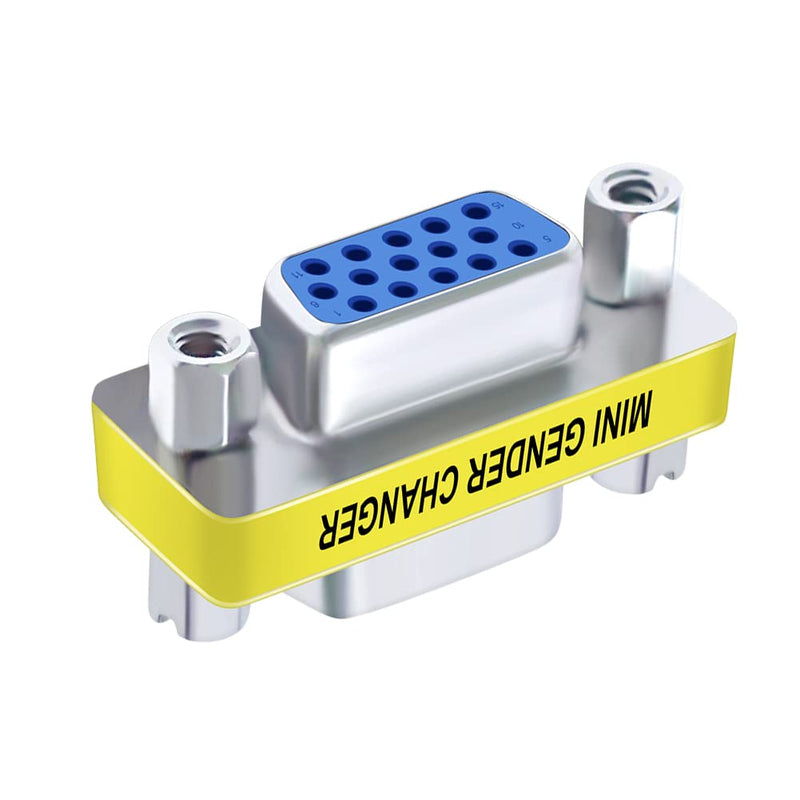 DTECH 3-Pack VGA Connector Female to Female Gender Changer Male to Female Adapter, Male to Male Coupler