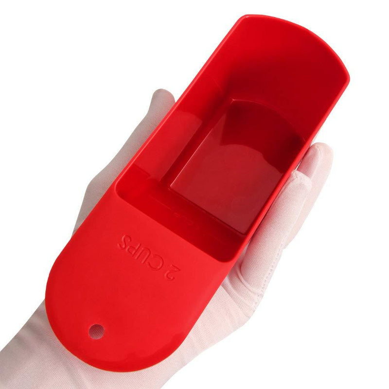 Roots & Branches Two-Cup Measuring Scoop, 2, Red