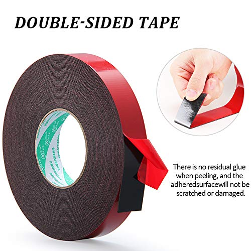 PE Foam Double-Sided Adhesive Tape -Outdoor and Indoor Super Strong Foam Seal Strip for Automotive Mounting，Weatherproof Decorative and Trim，Car Trim Strip，Photo Frame (Wide 1 1/5 in Long 33 Ft) Wide 1 1/5 in Long 33 Ft