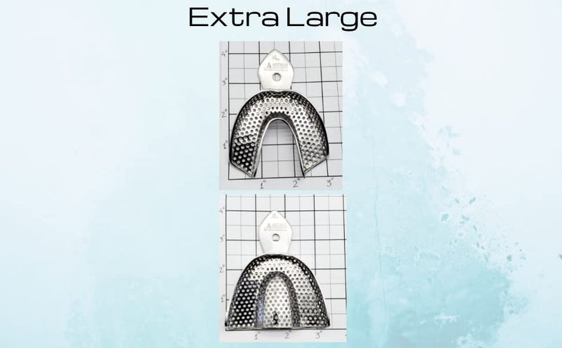 Dental Impression Trays 8 Small Medium Large and Extra Large Pairs Stainless Steel Denture Orthodontics by Wise Linkers USA