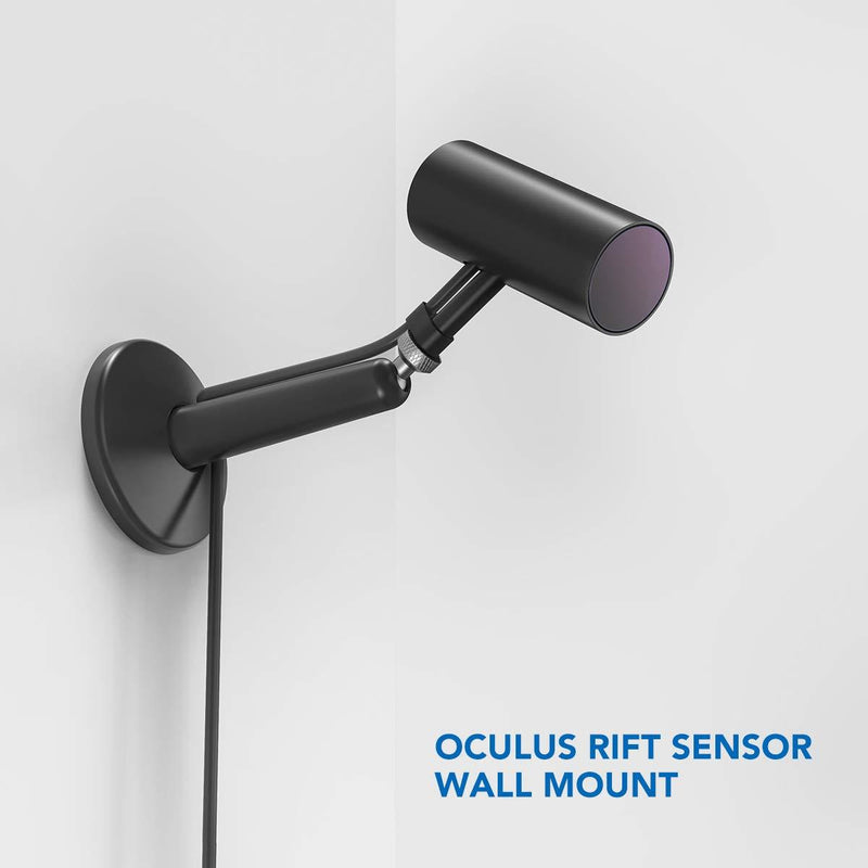 Oculus Rift Sensor Mount, KIWI design Adjustable Aluminium Alloy Ceiling/Wall Mount for Oculus Sensor, Valve Index/Vive Base Station, Arlo and Other Camera Models with 1/4 Inch Thread (2 Pack, Black) 2 Black