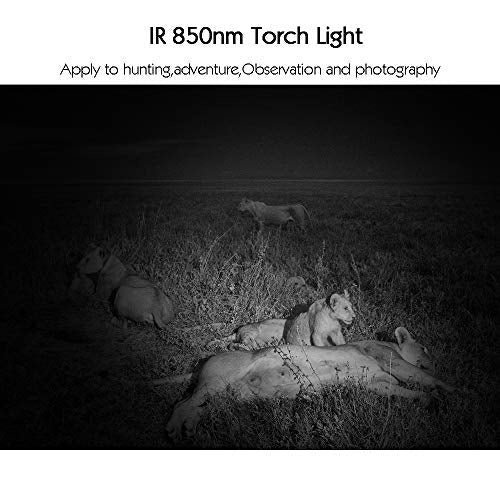 IR Illuminator Flashlight,LED 850nm Infrared Flashlight,Adjustable Focus Night Vision Torch Light for Hunting Varmint Coyote Hog Fox (Infrared Flashlight)