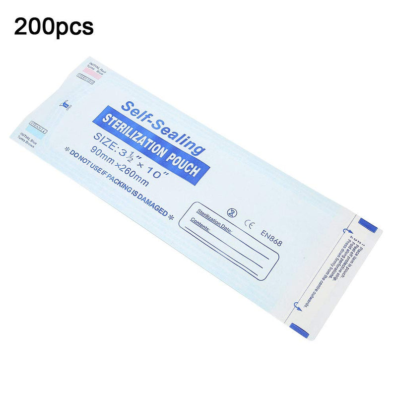 200 pieces/box automatic sterilization bag for tooth sterilization, 90 * 260 mm sterilization bag, autoclave bag for cleaning dental tools