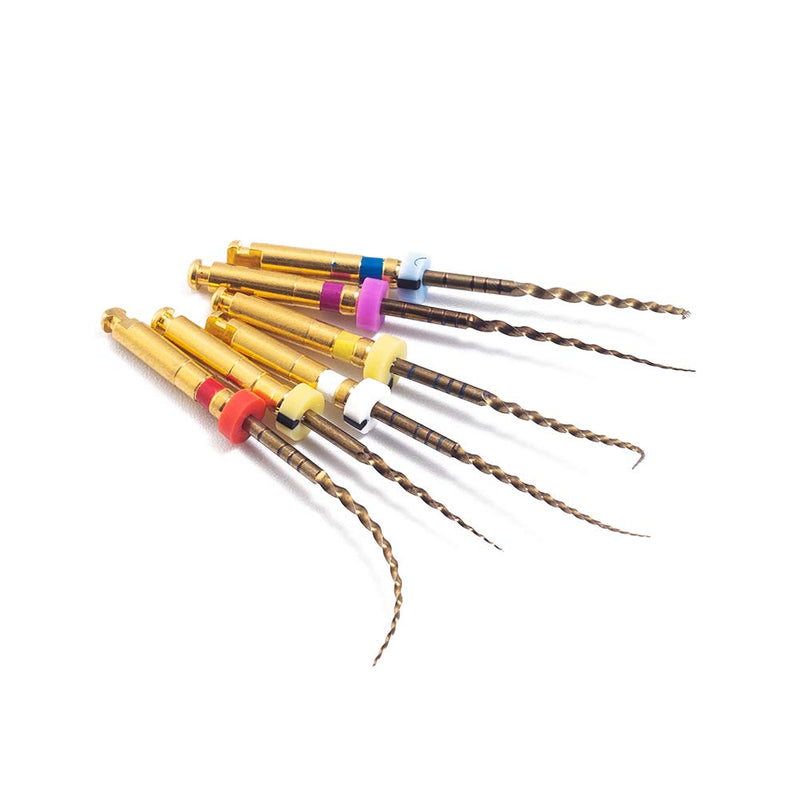 SNAWOP Dentel Endo Files X-Pro Gold Taper Controlled Memory Niti Rotary Engine Files for Endodontic Root Canal Treatmet (Assorted 21MM) Assorted 21MM