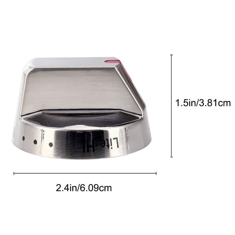 [Upgraded] DG64-00473A Top Burner Control Dial Knob Range Oven replacement Stainless Steel Compatible with Samsung Range Oven Gas Stove Knob NX58F5700WS NX58H5600SS NX58H5650WS NX58J7750SS (5pcs)