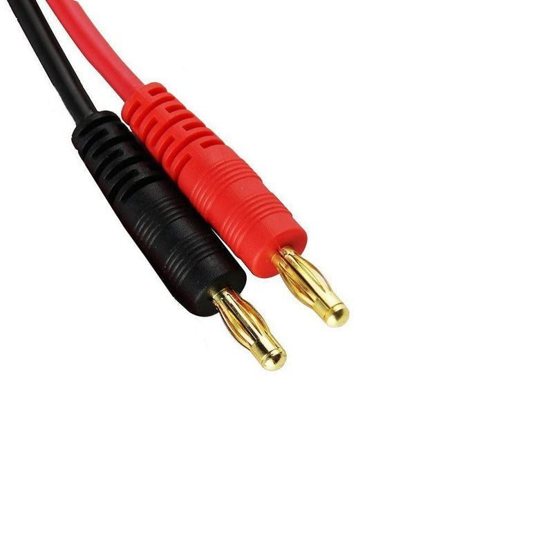 FLY RC 2pcs EC5 Male Connector to 4.0mm Banana Male Plug Lipo Battery Balance Charging Cable 30cm Silicone Wire Charger Cable Adapter for RC Helicopter Vehicle Toys 2 Pcs EC5 charge cable