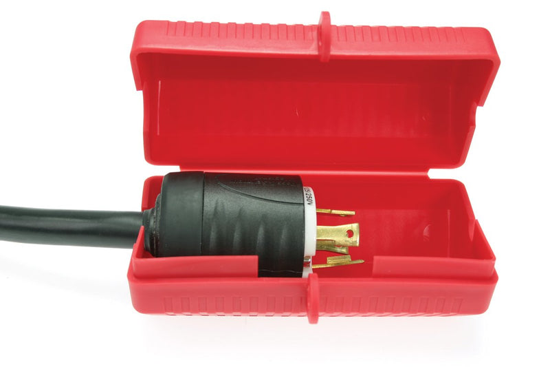 Accuform KDD230 STOPOUT StopPlug AC Multi-Plug Lockout, Fits Most 110, 220, 550, or 600 VAC Plugs, Plastic, Red
