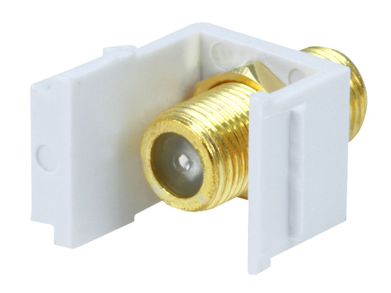 Monoprice Keystone Jack Modular F Type - White (109321)
