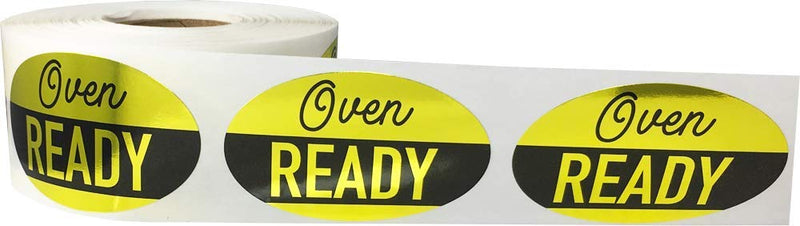 Oven Ready Grocery Store Food Labels 1.25 x 2 Inch 500 Total Adhesive Stickers