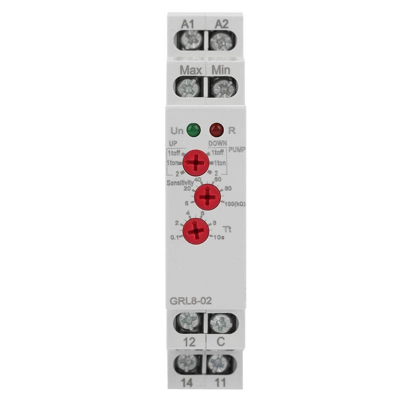 Yosoo Health Gear Liquid Level Controller GRL8-02 Automatic Water Level Controller Relay Water Level Controller 24Vwith DIN Rail Mount for Pool Tank Liquid Level Monitoring