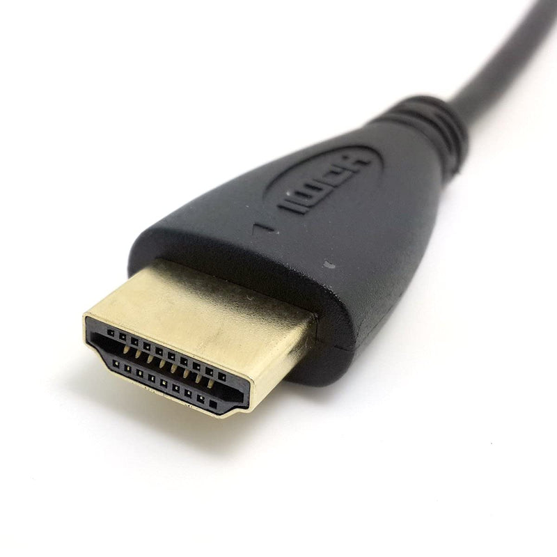 CY Right Angled 90 Degree Micro HDMI to HDMI Male HDTV Cable 150cm for Cell Phone & Tablet 1.5m