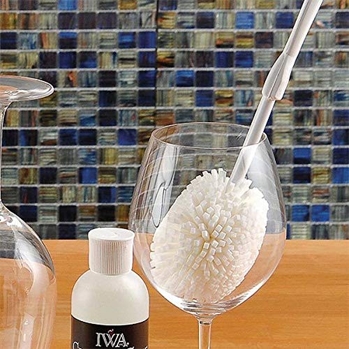 FryOilSaver Co, Glassware Cleaning Brush Kit - Sommeliers Washing Kit, Includes Goblet, Brush, Wine Decanter Cleaning Brush, and Crystal Flute Wine Glass Cleaning Brush, Soft, Flexible, Set of 3
