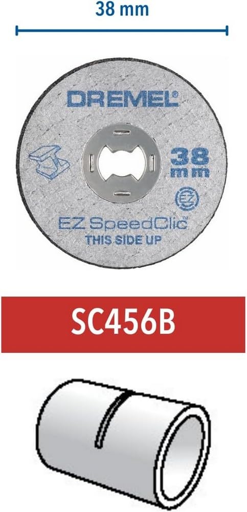 Dremel SpeedClic SC456B metal cutting discs, accessory set with 12 cutting discs for cutting metal pipes, hardened steel, copper, drywall panels and much more Dremel SpeedClic SC456B Single