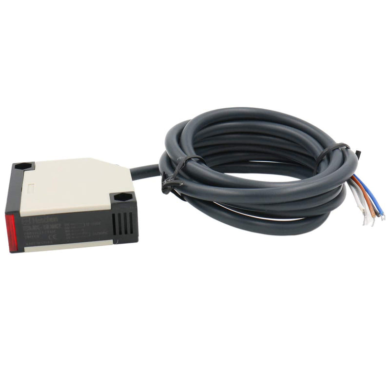Heschen Photoelectric Sensor Switch E3JK-5DM2-5L DC12-24V Bijection Type Detection Distance 5 Meter