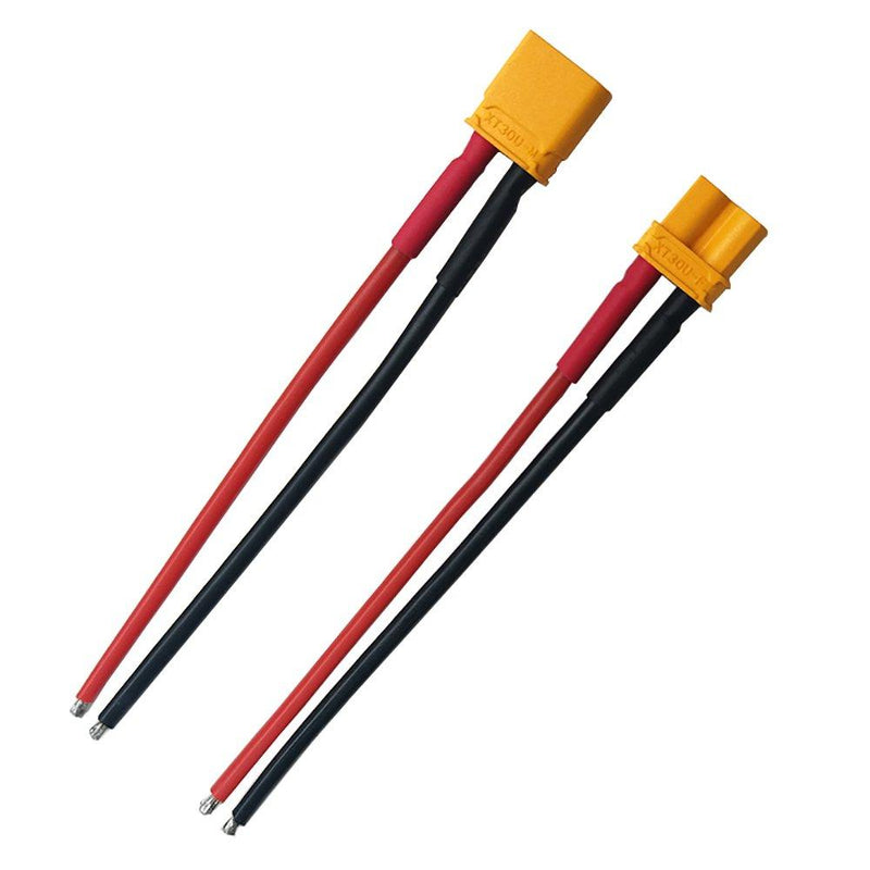 2 Pairs Amass XT30U XT30 Male and Female Connector with 150mm 14awg Silicone Wire for RC Lipo Battery 2 Pairs Amass XT30U