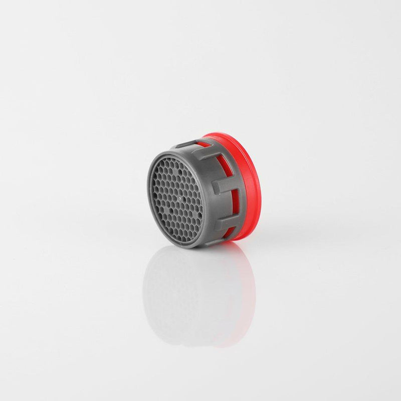 JQK Faucet Aerator, 2.2 GPM Flow Retrictor Insert Faucet Aerators Replacement Parts Bathroom 5 Pack, Standard Size, FAN22-P5 Red - 2.2 gpm