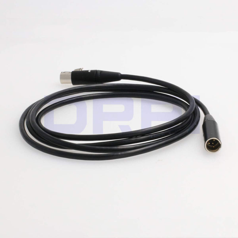 DRRI Mini XLR 4-Pin Female to Mini XLR 4-Pin Audio Extension Cable for SHURE Wireless Beltpacks