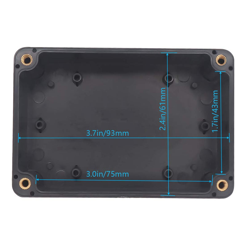 Zulkit Waterproof Plastic Project Box ABS IP65 Electrical Junction box Enclosure Black 3.94 x 2.68 x 1.97 inch (100x68x50mm) (Pack of 1) 3.94" x 2.68" x 1.97"(Pack of 1)