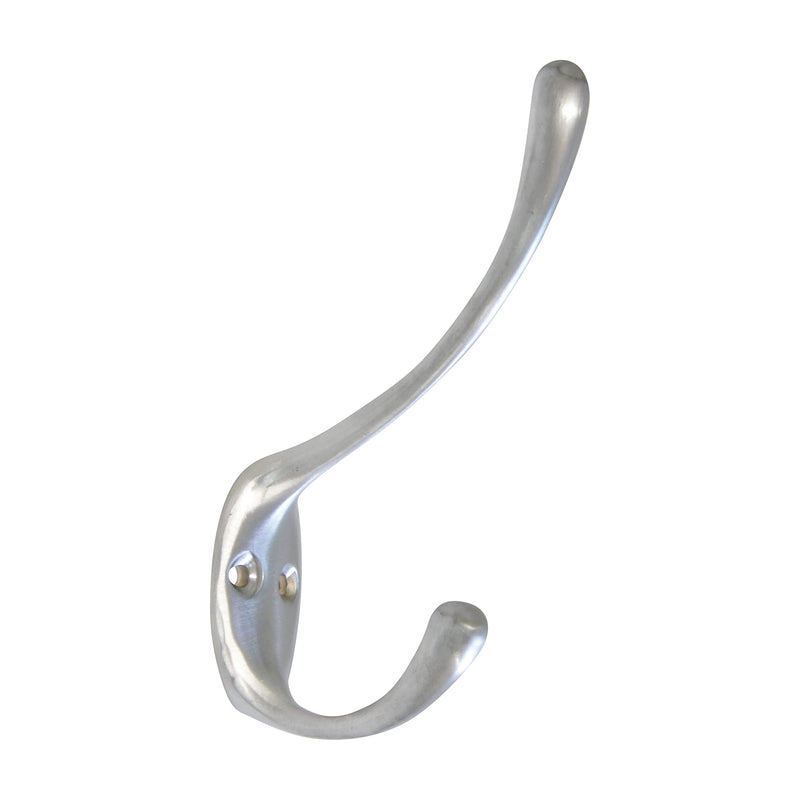 RCH Hardware HK-BR2564-60 Brass Wall Hook, 2.4 Inch, Satin Chrome