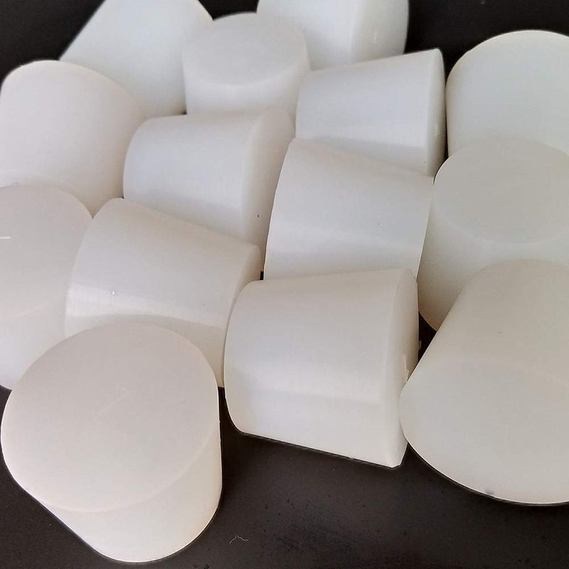 LGEGE White Tapered Shaped Solid Silicon Rubber Stopper Lab Stopper 7# Size 3 Pcs