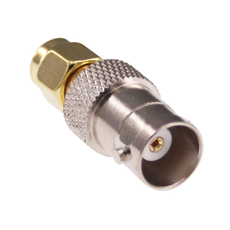 RFaha 5pcs SMA to BNC Coax Connector SMA Male to BNC Female RF Adapter Coax Coaxial Connector Adapter for RF Antennas/Wireless LAN Devices(F18-5)