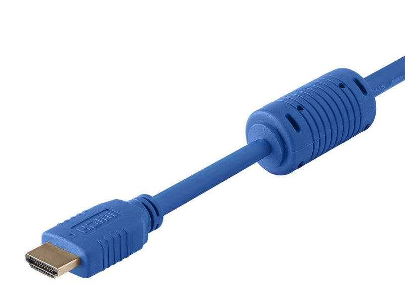 28AWG High Speed HDMI Cable w/Ferrite Cores, Blue (6 feet)