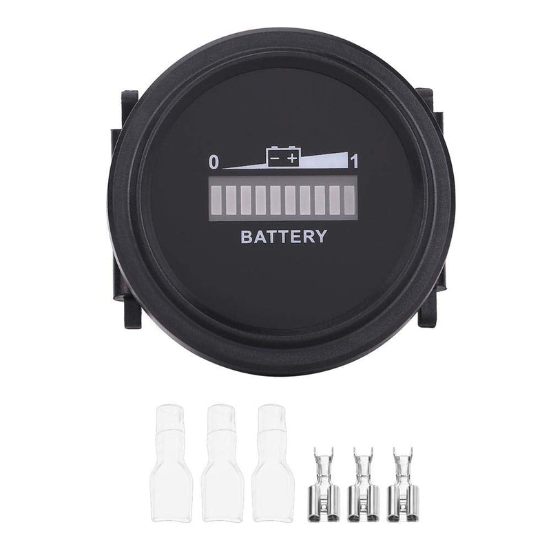 Golf Cart Battery Indicator 12V/24V/36V/48V/72V LED Digital DC Electricity Indicator Meter DC Battery Gauge Fit for Golf Cart