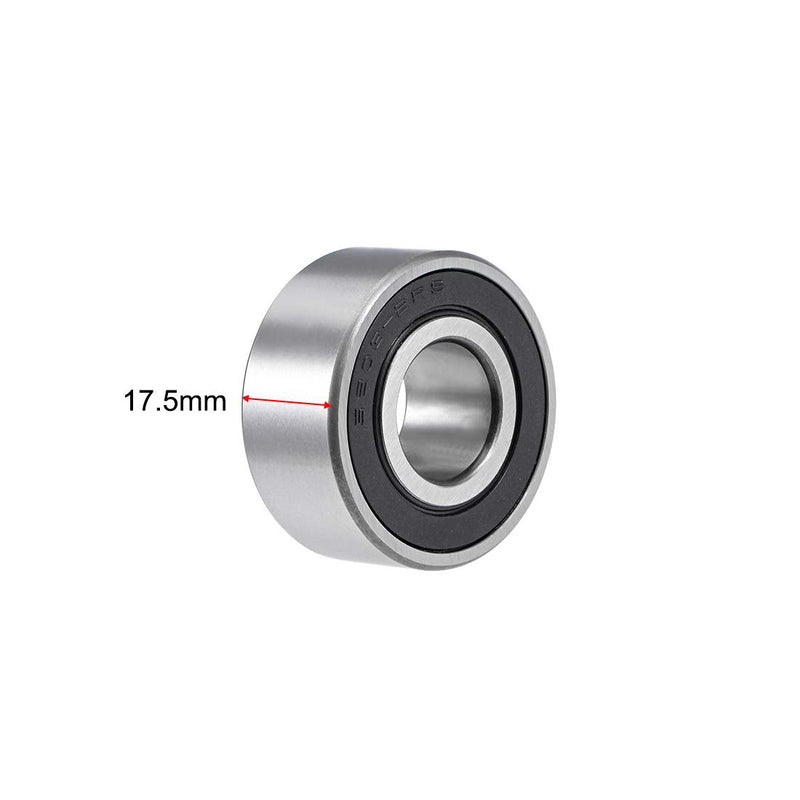 uxcell 3203-2RS Angular Contact Ball Bearing 17x40x17.5mm Sealed Bearings 5203-2RS