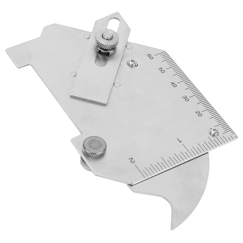 Hyuduo Steel Weld Gauge Sturdy Welding Measure Tool Stainless Steel MG-8 Bridge Welding Gage Seam Inspection Ruler Bridge CAM Welding Gage Weight 192g for Welding Measurement