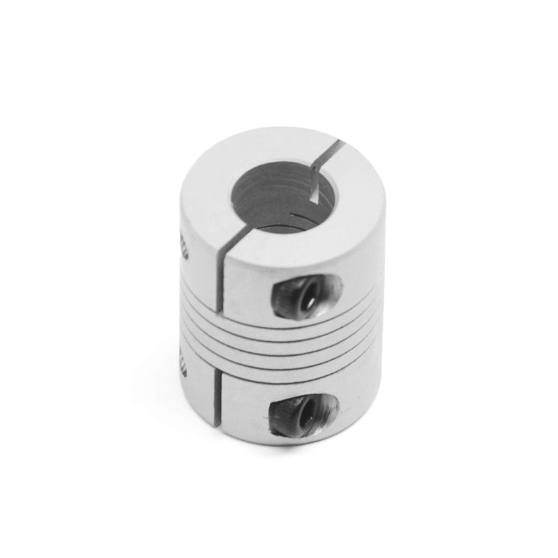 Befenybay 2PCS 6.35mm to 10mm Flexible Shaft Coupling 25mm Length 20mm Diameter for Stepper Motor Coupler Aluminum Alloy for 3D Printer CNC Machine (6.35x10mm) D20 L25 6.35-10mm
