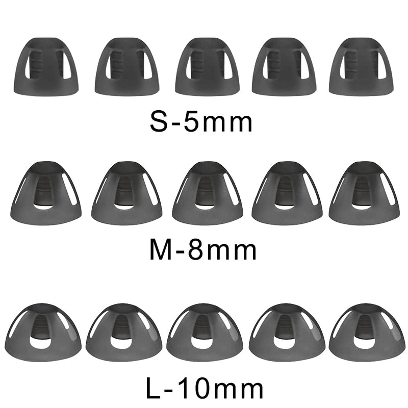 Smokey Hearing Aid Open Domes Ear Tips for Resound Sure Fit Style RIC RITE and Open Fit BTE Hearing Amplifier with Cleaning Tools Brush Cleaner and Carry Case (Smokey, Medium) Smokey Medium (Pack of 1)