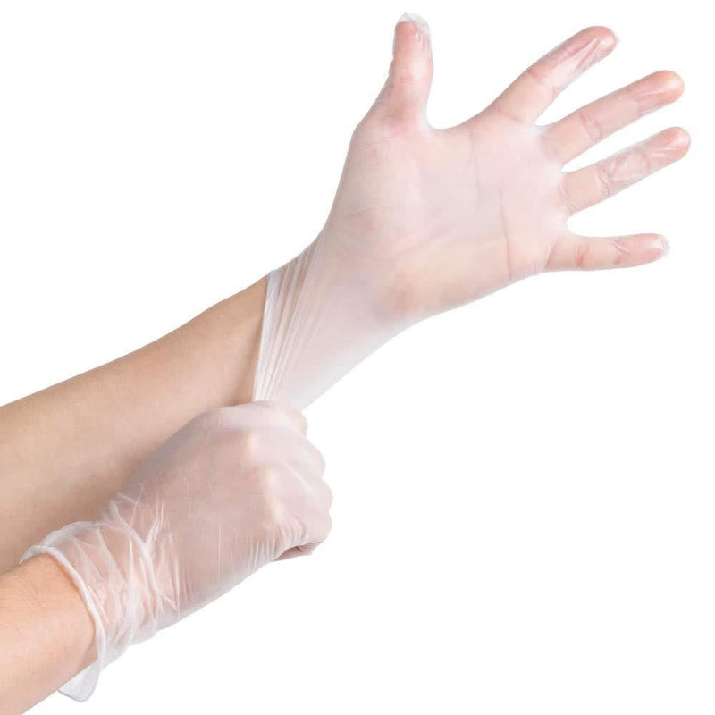 Medpride Medical Vinyl Examination Gloves (Small, 100-Count) Latex Free Rubber | Disposable, Ultra-Strong, Clear | Fluid, Blood, Exam, Healthcare, Food Handling Use | No Powder Small(Pack of 100)