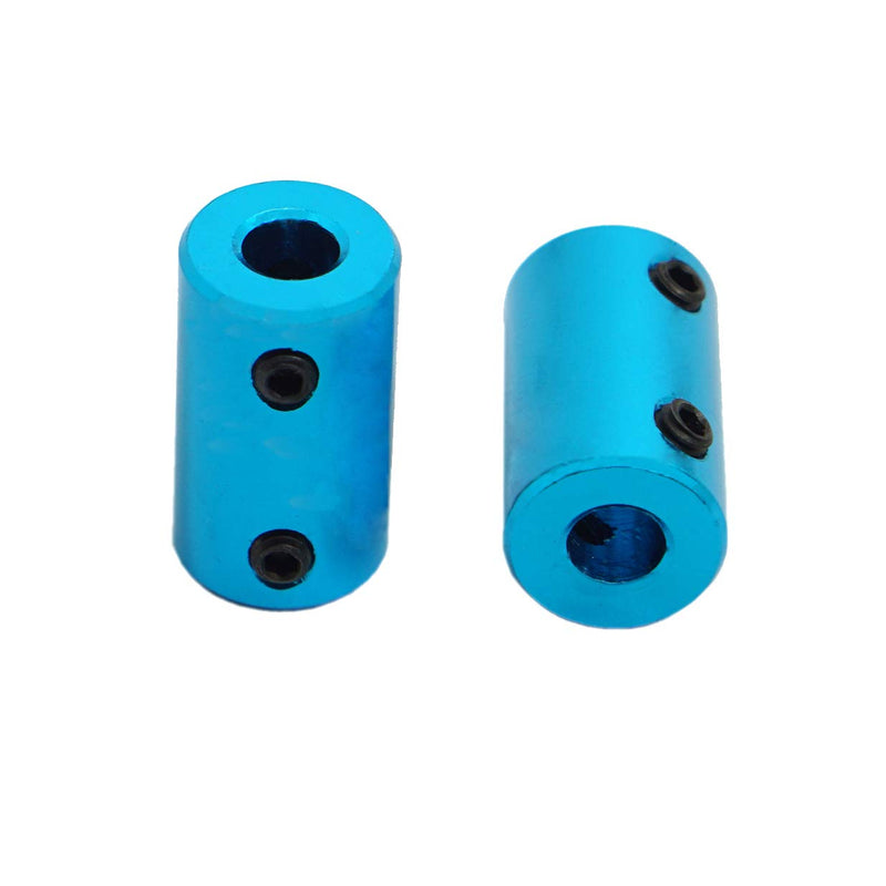 6Pack Treehobby Aluminium Alloy Shaft Coupling Rigid Stepper Motor Wheel Coupler Joint Connector for DIY Car Boat Airplane 3D Printers, 8mm to 8mm