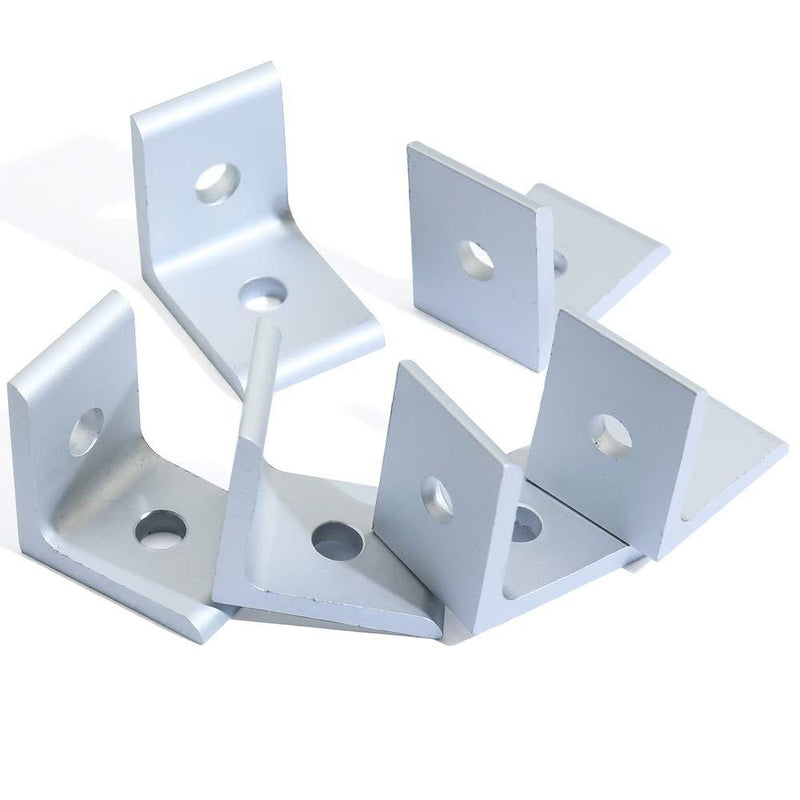 KOOTANS 10-Pack 2 Hole 90 Degree 20 Series Joint Plate Corner Angle Bracket Connection for Slot 6mm 2020 Aluminum Profile 10pcs 2020 corner bracket