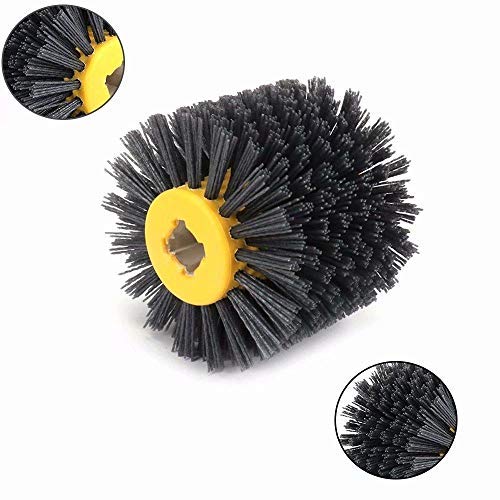 SIGNI New Abrasive Wire Drawing Wheel Drum Burnishing Polishing Brush for wooden furniture floor polishing 120X100mm 180 Grit 1pack 180#