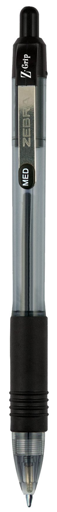 Zebra Pen Z-Grip Retractable Ballpoint Pen, Medium Point, 1.0mm, Black Ink - 5 Pieces (22215) 5-Pack