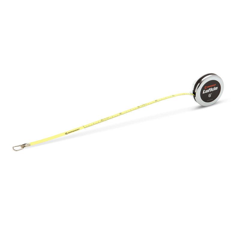Crescent Lufkin 1/4" x 6' Executive® Diameter Yellow Clad A19 Blade Pocket Tape Measure - W606PD 6ft x 1/4in