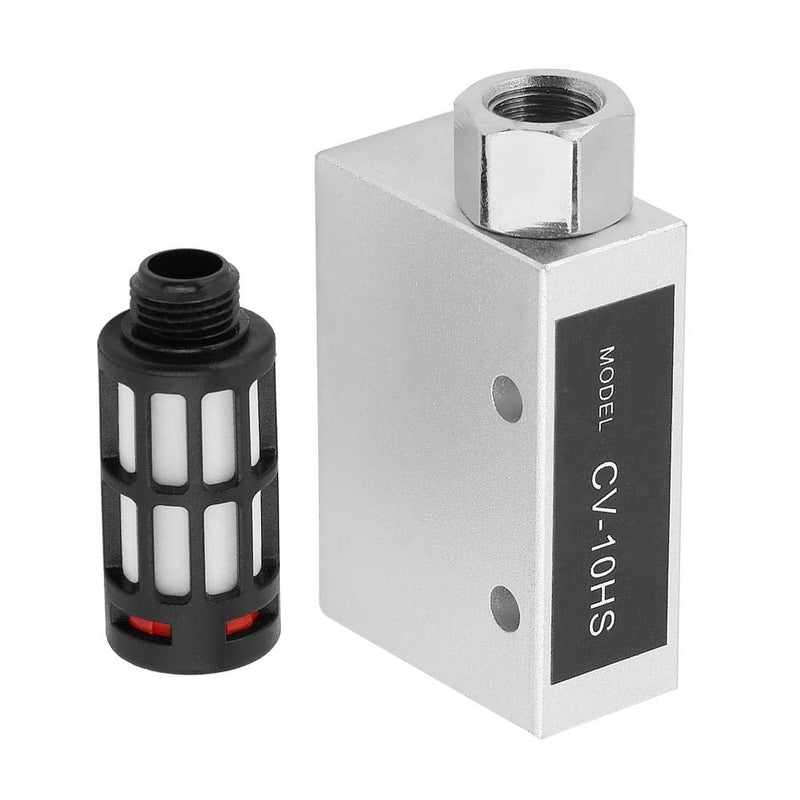 Vacuum Regulator Vacuum Ejector CV-10HS Aluminum Alloy Pneumatic Exhaust Vacuum Generator Ejector with Silencer 1.0mm Nozzle 1 Pack