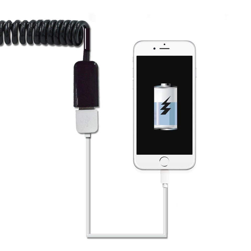 MXTECHNIC USB 2.0 Expansion Spring Coiled Cable 4in Standard Spiral Flexible Active Extension USB 2.0 A-Male to A-Female Processors for Printers, Cameras, Mouse and Other USB Computers (3 Packs) Male to A-Female Expansion cable 3 Packs