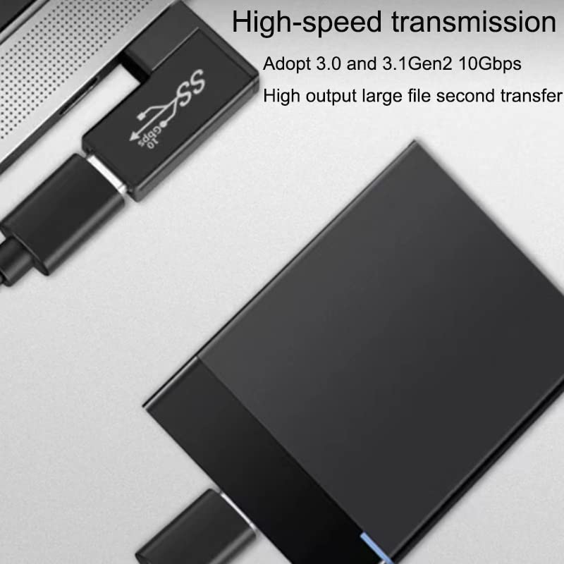 90 Degree Right Angle USB 3.0 Male to Female Expansion Adapter for Connecting Mobile Hard Disk, U Disk, Wireless Network Card, Camera, Mouse, Keyboard, etc. - Black 2pack