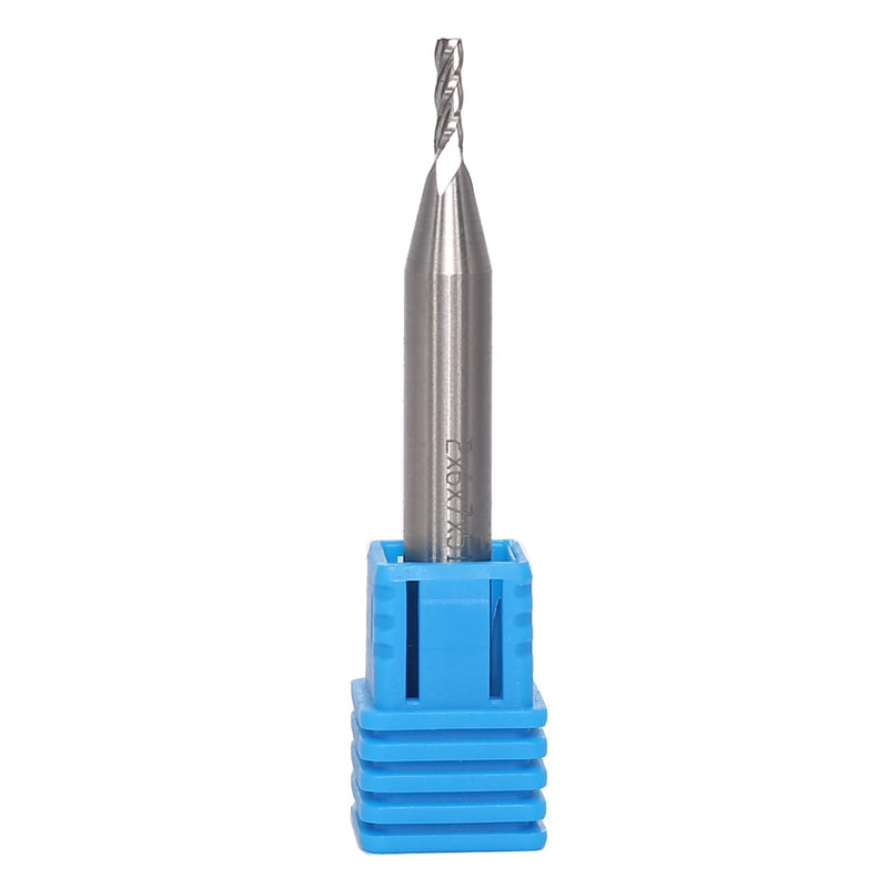 AKYLIN end mill, CNC milling cutter, 6 mm, shank diameter 2 mm, 4-flute end mill, metal, HSS spiral milling cutter for aluminum, wood, etc. 6x2x7mm HSS spiral cutter