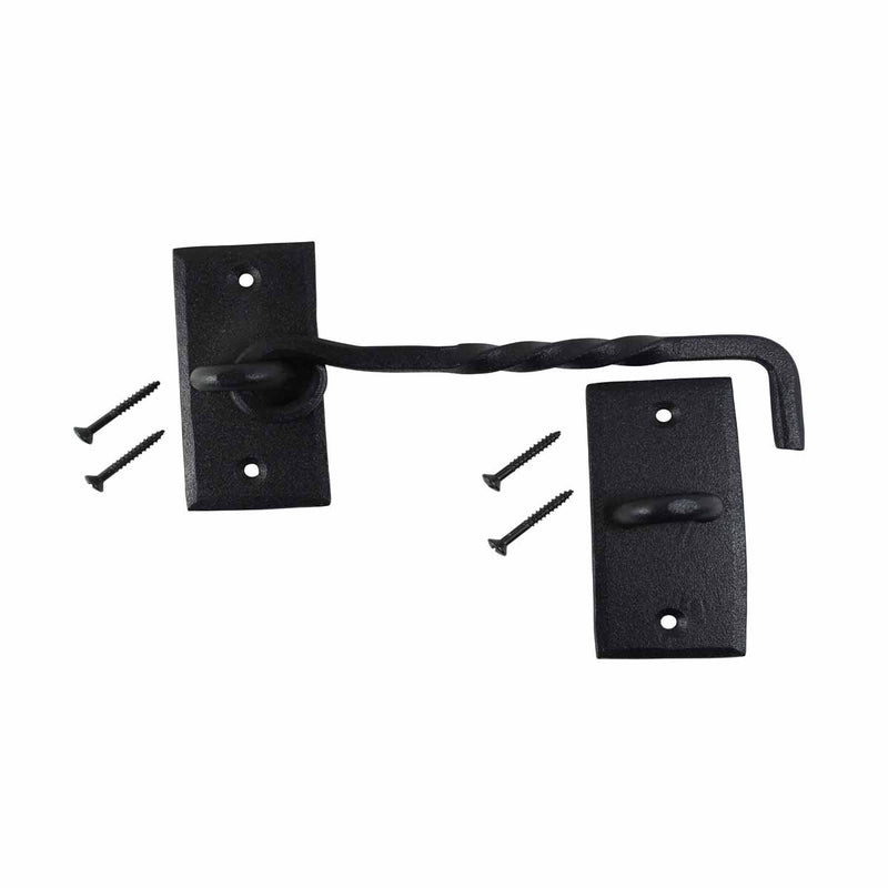 Renovator's Supply Wrought Iron Cabin Hook Black Rustproof Finish 6 in.