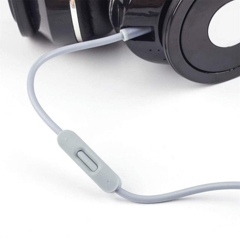 Replacement Audio Cable Cord Wire with in-line Mic Audio Extension Cable and Remote Control Compatible with Beats by Dr Dre Headphones Solo/Studio/Pro/Detox/Wireless/Mixr/Executive/Pill (Grey) Grey