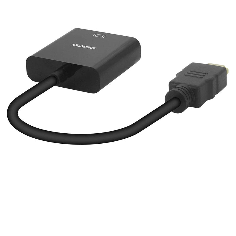 HDMI to VGA, Benfei Gold-Plated HDMI to VGA Adapter (Male to Female) Compatible for Computer, Desktop, Laptop, PC, Monitor, Projector, HDTV, Chromebook, Raspberry Pi, Roku, Xbox and More - Black 1