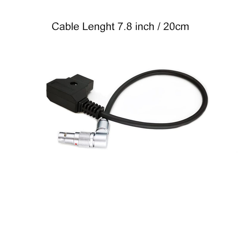 Teradek SmallHD ARRI RED Flexible Power Cable D-tap to Rotatable 0B 2-Pin Male Right Angle, Gold Mount V-Mount Dtap to Teradek Bolt, Z CAM 7.8 INCH / 20CM Adjustable