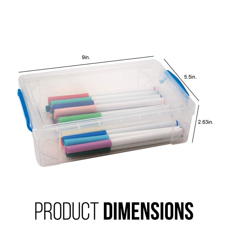 Advantus Super Stacker Storage Case, 2.6" x 5.5" x 9", Clear 2.6" x 5.5" x 9"